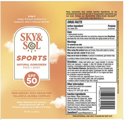 Front Package (Sky And Sol Sports Sunscreen)